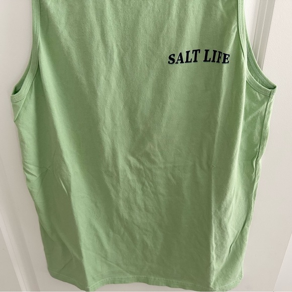 Salt Life Get Hooked Green Tank Top - Beach Vacation Fishing - Picture 11 of 16